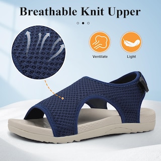 Foto 4 | Foto 4 | Sandalias De Senderismo Xihalook Para Mujer Color Azul Marino Con Soporte En El Arco Talla 9us - Venta Internacional.