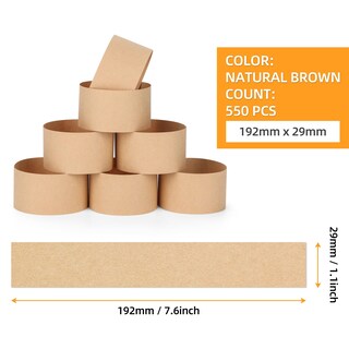 Foto 2 | Foto 2 | Bandas Para Billetes Ponnor 550 Unidades En Blanco Color Marrón Kraft Natural - Venta Internacional.