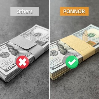 Foto 5 | Foto 5 | Bandas Para Billetes Ponnor 550 Unidades En Blanco Color Marrón Kraft Natural - Venta Internacional.