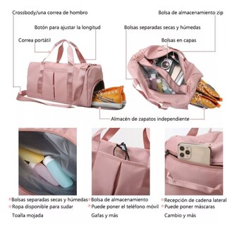Foto 5 | Foto 5 | Bolsa Deportiva De Alta Capacidad Para Hombre Y Mujer Rosa - Venta Internacional.