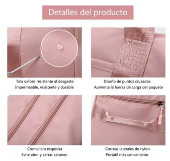 Foto 6 | Foto 6 | Bolsa Deportiva De Alta Capacidad Para Hombre Y Mujer Rosa - Venta Internacional.