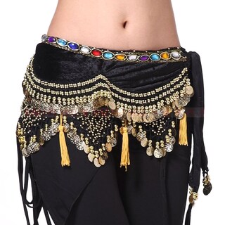 Foto 2 | Foto 2 | Bellydance Caderin Arabic Dance Velvet Con Gemas Y Monedas - Venta Internacional.