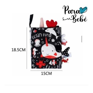 Foto 2 | Foto 2 | Libro Sensorial De Tela Con Estimulación Visual Ocean Dark Para Bebé - Venta Internacional.