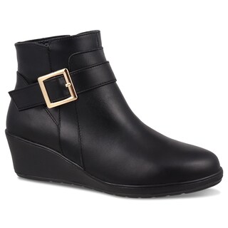 Foto 1 | Foto 1 | Botín De Piel Dama Lady Dominiq 2373 Negro Tacón Corrido - Cómodo Y Elegante