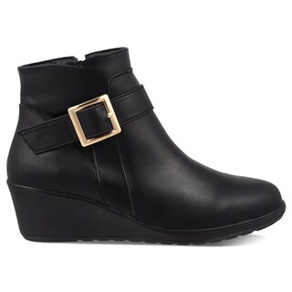 Foto 2 | Foto 2 | Botín De Piel Dama Lady Dominiq 2373 Negro Tacón Corrido - Cómodo Y Elegante