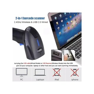 Foto 4 | Foto 4 | Lector Láser De Códigos De Barras Usb Pistola Inalámbrica De 2 4 Ghz - Venta Internacional.