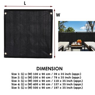 Foto 3 | Foto 3 | Cubierta De Protección Solar Para Jardín 90 Cm Para Privacidad Balcón - Venta Internacional.