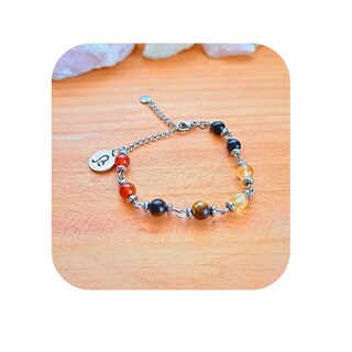 Foto 1 | Foto 1 | Pulsera De Signo De Leo Con Ojo De Tigre Citrino Cornalina Y Ónice - Venta Internacional.