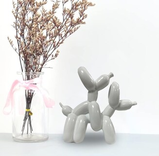 Foto 4 | Foto 4 | Escultura En Forma De Globo Con Forma De Perro  Decorativa  Resina  10 Cm  Blanco Y Negro - Venta Internacional.