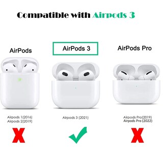 Foto 3 | Foto 3 | Funda De Silicona Para Airpods 3 2021 Funda De Carga Y Arnés - Venta Internacional.