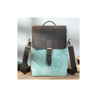 Foto 1 | Foto 1 | Bandolera De Lona Y Piel Auténtica Impermeable - Venta Internacional.