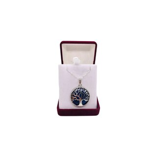 Foto 1 | Foto 1 | Collar De Lapislázuli Cadena De Plata 925 Con Raíces Del Árbol De La Vida - Venta Internacional.