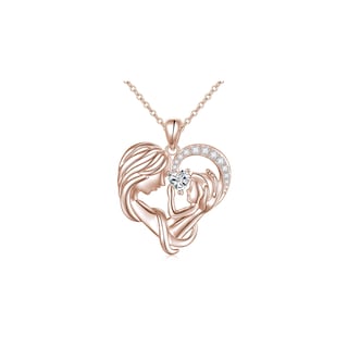 Foto 1 | Foto 1 | Collar De Plata 925 Chapado En Oro Rosa Para Mamá Con Caja De Terciopelo - Venta Internacional.