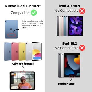 Foto 2 | Foto 2 | Funda Para Ipad De 10 9 Pulgadas Décima Generación Color Lavanda Translúcido - Venta Internacional.