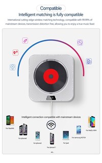 Foto 3 | Foto 3 | Reproductor De Cd Portátil Altavoz Bluetooth Estéreo Con Pantalla Led - Venta Internacional.