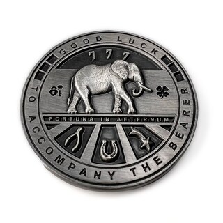 Foto 3 | Foto 3 | Trébol Lucky De 4 Hojas Y Elefante De 2 Caras De Coin Luck Lab 3 Cm - Venta Internacional.