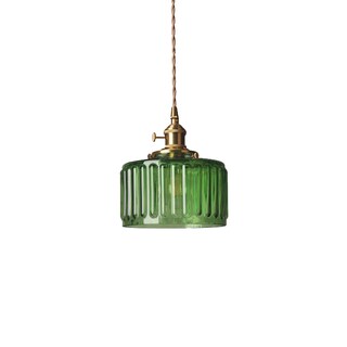 Foto 1 | Foto 1 | Lámpara Colgante I-xun Vintage Con Casquillo De Latón Cristal Verde 17 5 Cm - Venta Internacional.