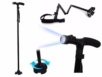 Foto 2 | Foto 2 | Bastón Ortopédico Plegable Magic Cane Luz Led De 4 Puntos - Venta Internacional.