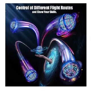 Foto 4 | Foto 4 | Pelota Esférica Led Voladora Flynova Pro De Juguete Con Forma De Minidron Color Azul - Venta Internacional.