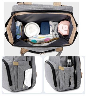 Foto 3 | Foto 3 | Mochila Bolsa Para Pañales Cambiador De Cuna Portátil 3 En 1 - Venta Internacional.
