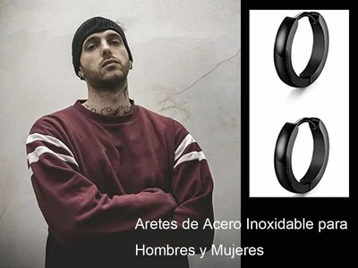 Foto 5 | Foto 5 | Paquete De Pendientes De Acero Inoxidable 8 Pares Para Hombre Y Mujer - Venta Internacional.
