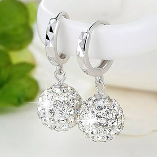 Foto 6 | Foto 6 | Pendientes Pendientes De Plata Para Mujer Con Diamantes Austriacos - Venta Internacional.