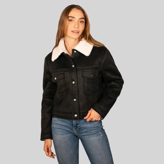 Foto 2 | Foto 2 | Chamarra Para Mujer De Gamuza Negro