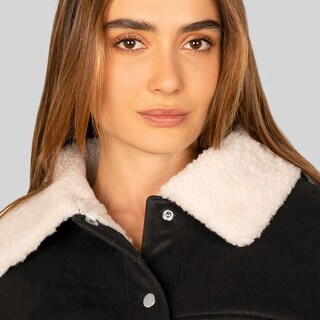 Foto 6 | Foto 6 | Chamarra Para Mujer De Gamuza Negro