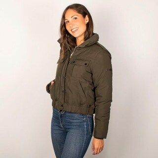 Foto 3 | Foto 3 | Chamarra Para Mujer Bomber Con Bolsillos Verde Oscuro
