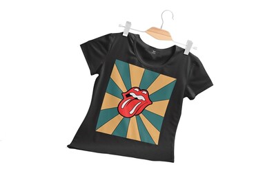 Foto 2 | Foto 2 | Camiseta Rolling Stones Negra Para Mujer - Venta Internacional.