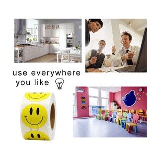 Foto 4 | Foto 4 | Rollo De Pegatinas Hcode Happy Face Circle Dots 500 Unidades - Venta Internacional.