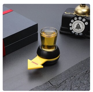 Foto 3 | Foto 3 | Spin Drinking Game Pointer Shot Spinner Con Vaso De Cristal - Venta Internacional.
