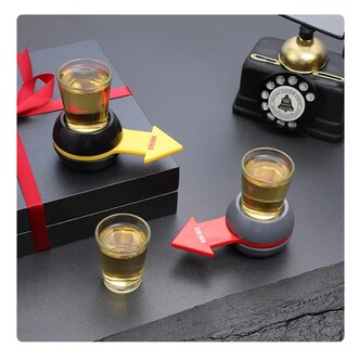 Foto 5 | Foto 5 | Spin Drinking Game Pointer Shot Spinner Con Vaso De Cristal - Venta Internacional.