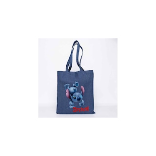 Foto 1 | Foto 1 | Bolsa De Tela Vaquera Estampada Lilo Stitch Y Punto Tarsero 35 X 40 Cm - Venta Internacional.