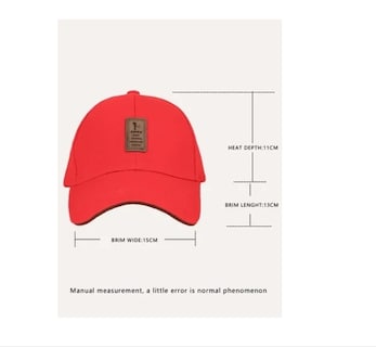 Foto 3 | Foto 3 | Gorra De Béisbol Jockey Ediko Para Hombre Y Mujer Color Rojo - Venta Internacional.