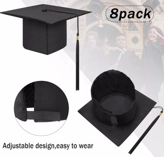 Foto 2 | Foto 2 | Gorra De Graduación J  8 Piezas  Borla Ajustable  Para Adultos  Escuela Secundaria - Venta Internacional.