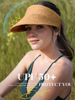 Foto 2 | Foto 2 | Sombrero De Playa Con Visera Rafia De Paja Para Mujer De East Water - Venta Internacional.