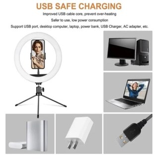Foto 6 | Foto 6 | Lámpara Led En Forma De Anillo Con Minitrípode Para Fotografía Con Smartphone - Venta Internacional.