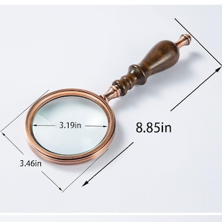 Foto 4 | Foto 4 | Lupa Portátil De Cobre Envejecido 10x Con Mango De Madera - Venta Internacional.