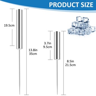 Foto 7 | Foto 7 | Picahielos Aemygo De Acero Inoxidable De 21 5 Cm Y 35 Cm 2 Paquetes - Venta Internacional.