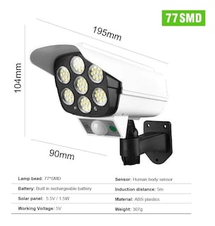 Foto 4 | Foto 4 | Foco Led Solar Para Exteriores X2 150w Con Sensor De Movimiento - Venta Internacional.