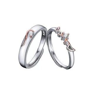 Foto 1 | Foto 1 | Anillos Ajustables Para Pareja Love Illusions De Plata 925 Y Oro Rosa - Venta Internacional.