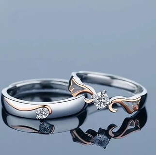 Foto 3 | Foto 3 | Anillos Ajustables Para Pareja Love Illusions De Plata 925 Y Oro Rosa - Venta Internacional.