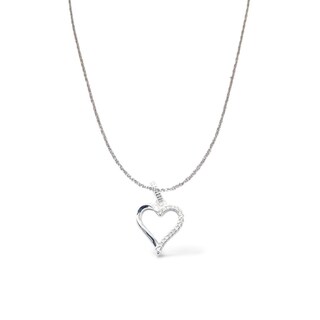 Foto 1 | Foto 1 | Collar Con Colgante De Corazón De Plata Con Cadena Veneciana Retorcida - Venta Internacional.