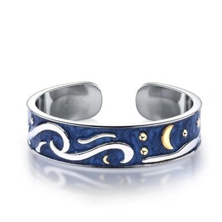 Foto 1 | Foto 1 | Anillo Van Gogh De Plata 925 Ajustable Galvanizado Y Rodio - Venta Internacional.