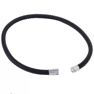 Foto 2 | Foto 2 | Collar Unisex De Acero Inoxidable Relleno De Piel 50 Cm - Venta Internacional.