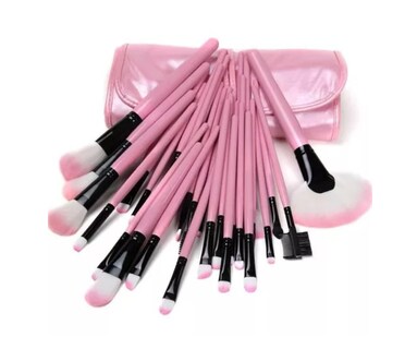 Foto 3 | Foto 3 | Set De Brochas De Maquillaje Profesional Rosa De 32 Piezas Con Funda - Venta Internacional.
