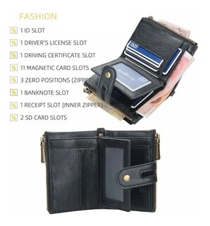 Foto 3 | Foto 3 | Cartera Antimagnética De Piel Ecológica Con Cadena Para Hombre - Venta Internacional.