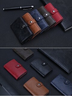 Foto 2 | Foto 2 | Tarjetero Minimalista De Piel Sintética Para Hombre Y Mujer - Venta Internacional.