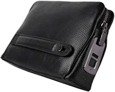 Foto 1 | Foto 1 | Cartera Inteligente Con Huella Digital Nannday De Cuero Negro Para Hombre - Venta Internacional.